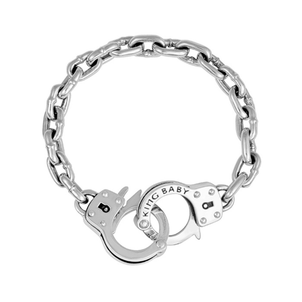 King Baby Silver Handcuff Bracelet